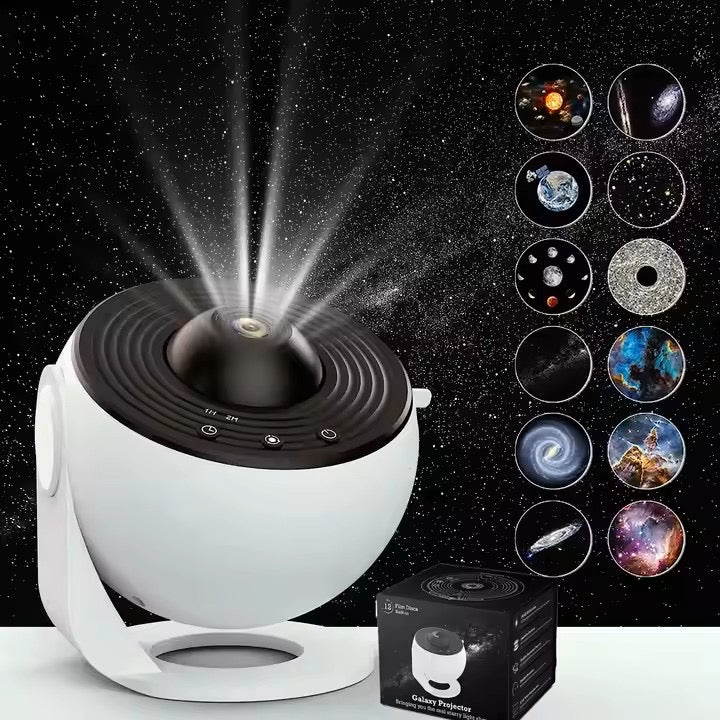 Lampa Proiector LED Moderna cu Proiectie 360° – Cer Instelat si Galaxie, pentru Copii si Adulti
