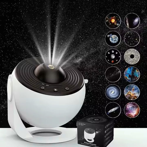 Lampa Proiector LED Moderna cu Proiectie 360° – Cer Instelat si Galaxie, pentru Copii si Adulti